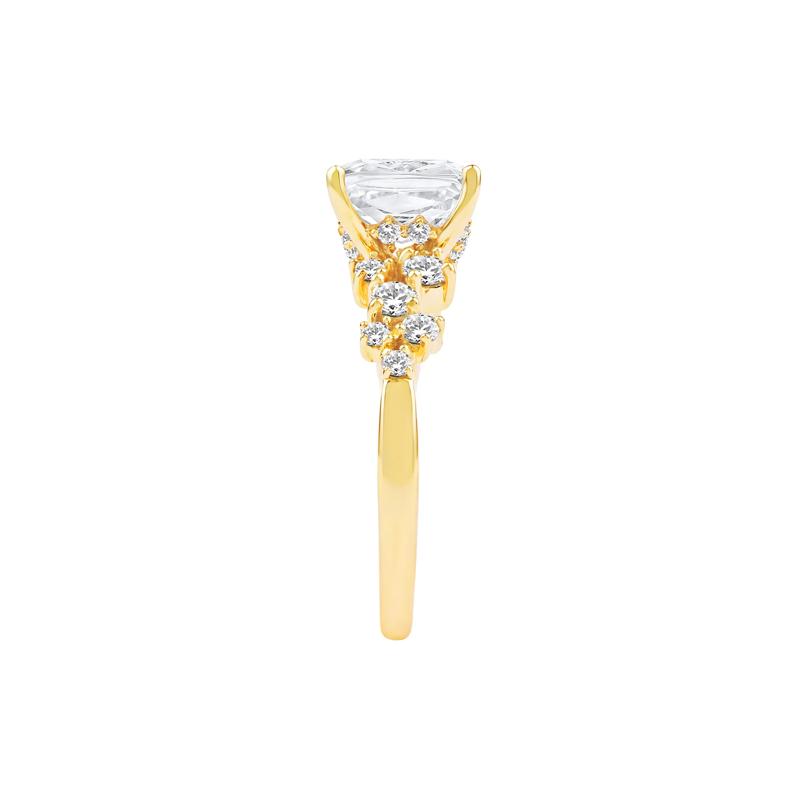 Lab Grown Diamond Elongated Cushion-Cut Engagement Ring in 14K Yellow Gold (2 1/2 ct. tw.) – Image 3 of 5