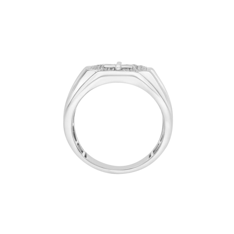 Men's Diamond Cross Ring in Sterling Silver (1/4 ct. tw.) – Image 2 of 5