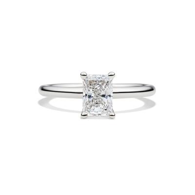 Lab Grown Diamond Radiant-Cut Solitaire Ring in Platinum (1 ct.)