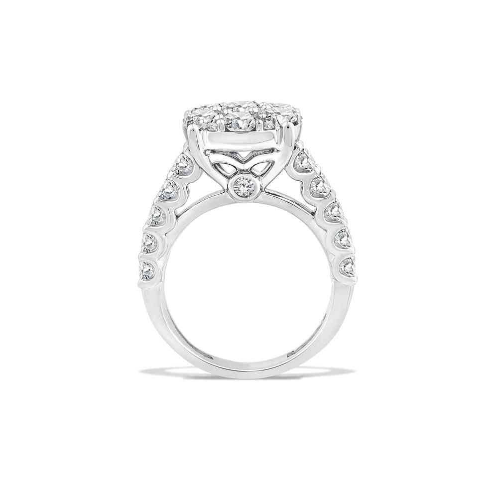 Lab Grown Diamond Round Composite Engagement Set in 10K White Gold (5 ct. tw.) – Image 2 of 5