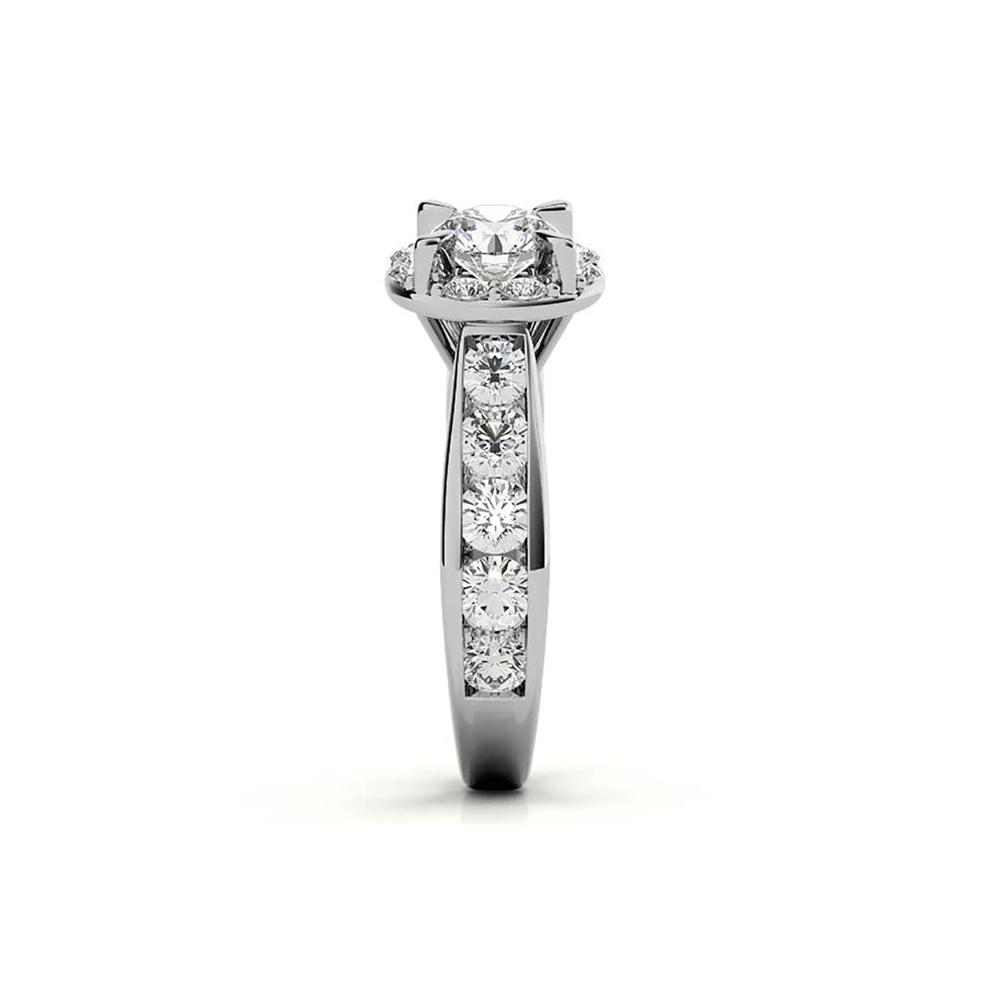 Diamond Halo Engagement Ring in 14K White Gold (2 ct. tw.) – Image 3 of 3
