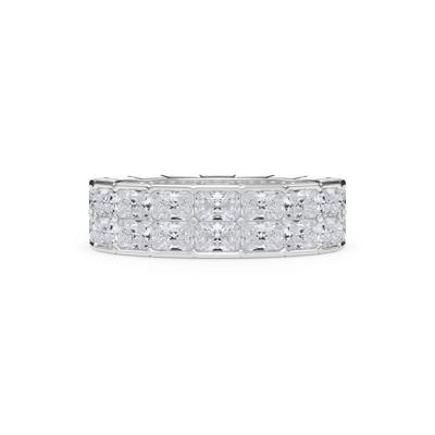 Lab Grown Diamond Double Row Eternity Band in Platinum (4 ct. tw.)