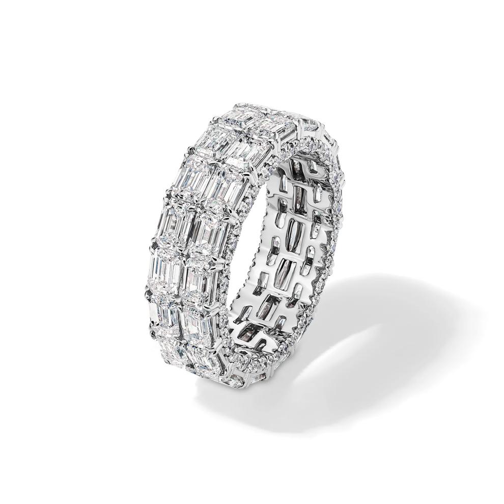 Lab Grown Diamond Double Row Eternity Band in 14K White Gold (9 ct. tw.) – Image 4 of 4