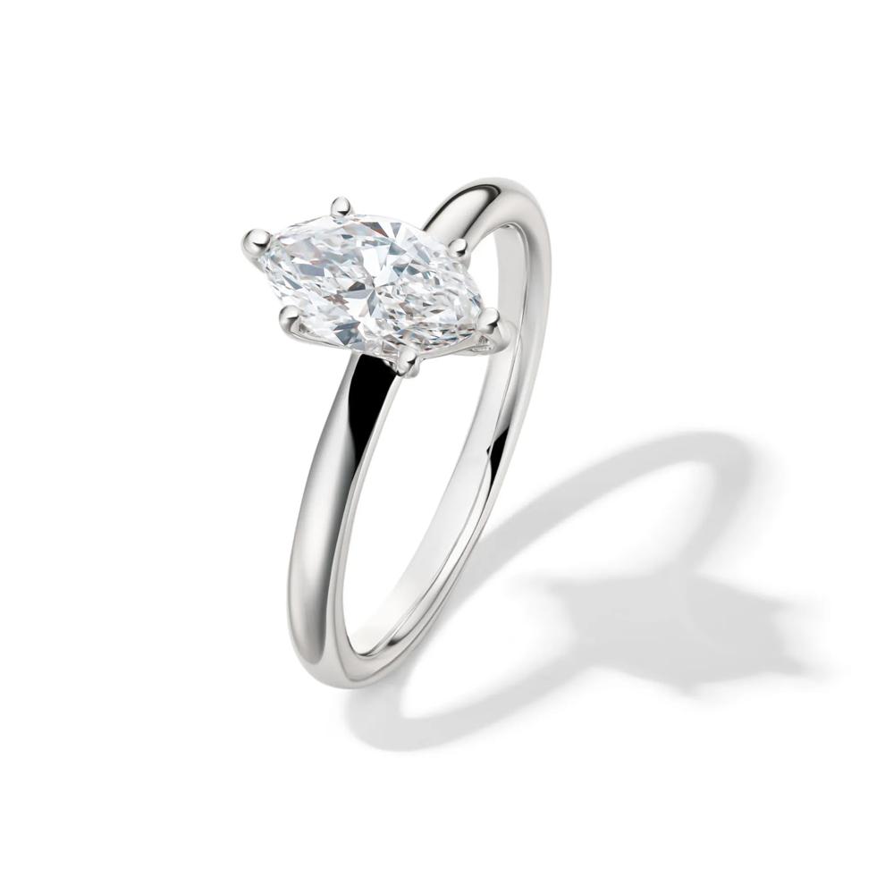 Lab Grown Diamond Marquise Engagement Ring Solitaire in Platinum (1 ct.) – Image 4 of 4