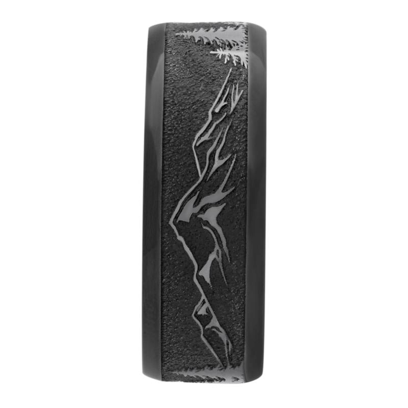 Men&rsquo;s Mountain Band in Zirconium, 8MM – Image 3 of 3