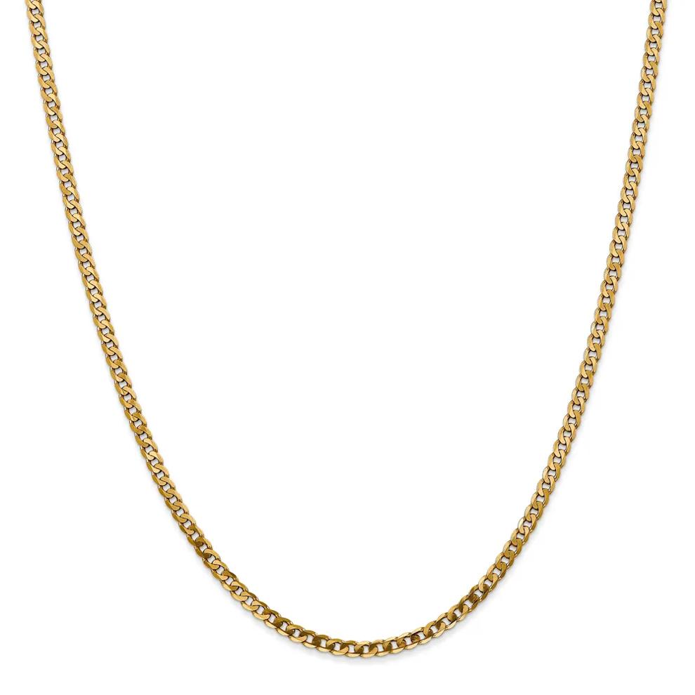 Beveled Curb Chain in 14K Yellow Gold, 24" – Image 1 of 1