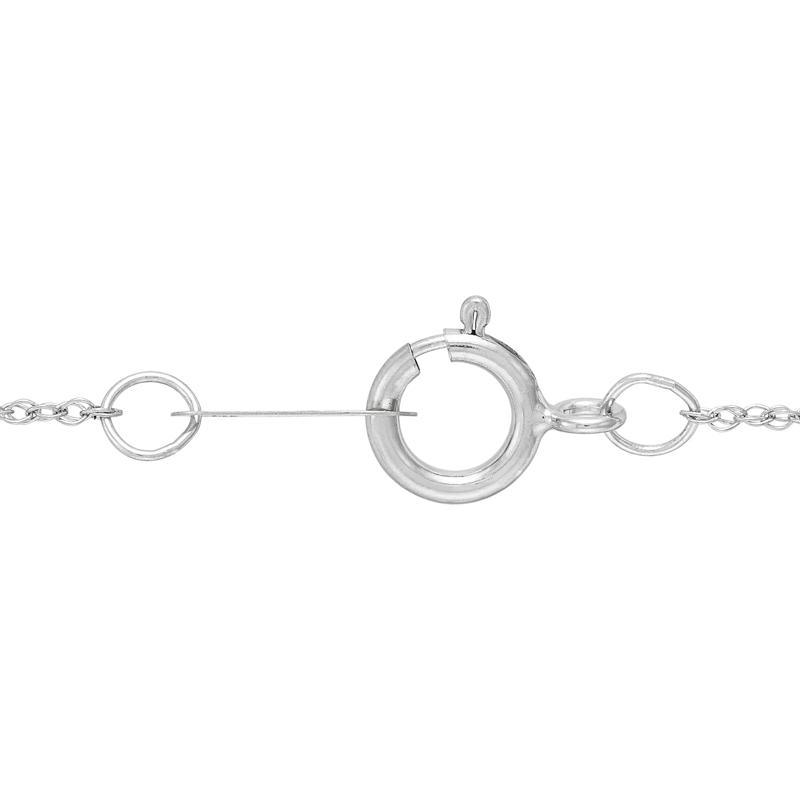 Shades of Blue Topaz Butterfly Pendant Necklace in 10K White Gold – Image 3 of 3