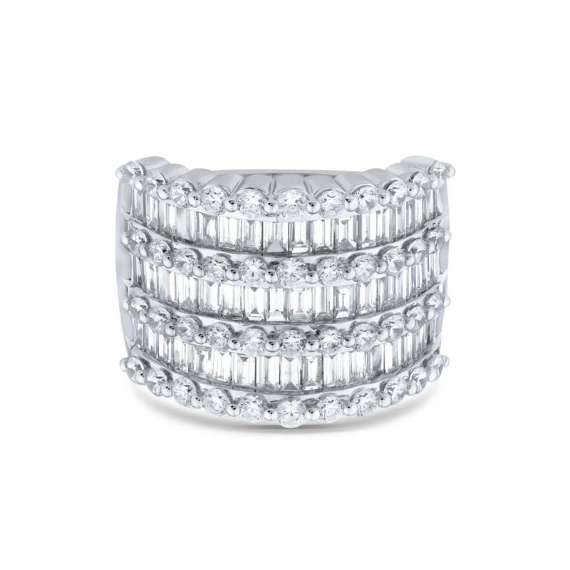 Lab Grown Diamond Multi-Row Anniversary Band in 10K White Gold &#40;3 ct. tw.&#41;  – Image 1 of 3