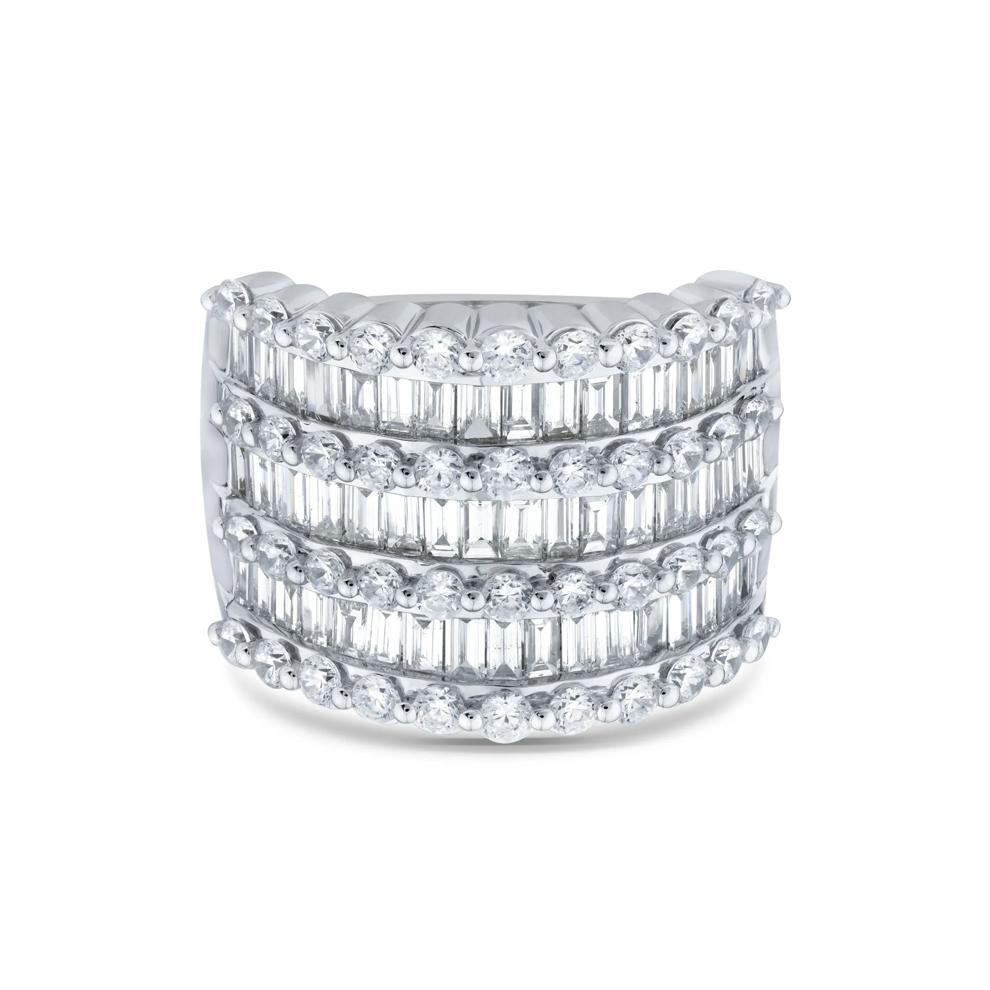 Lab Grown Diamond Multi-Row Anniversary Band in 10K White Gold (3 ct. tw.)  – Image 1 of 3