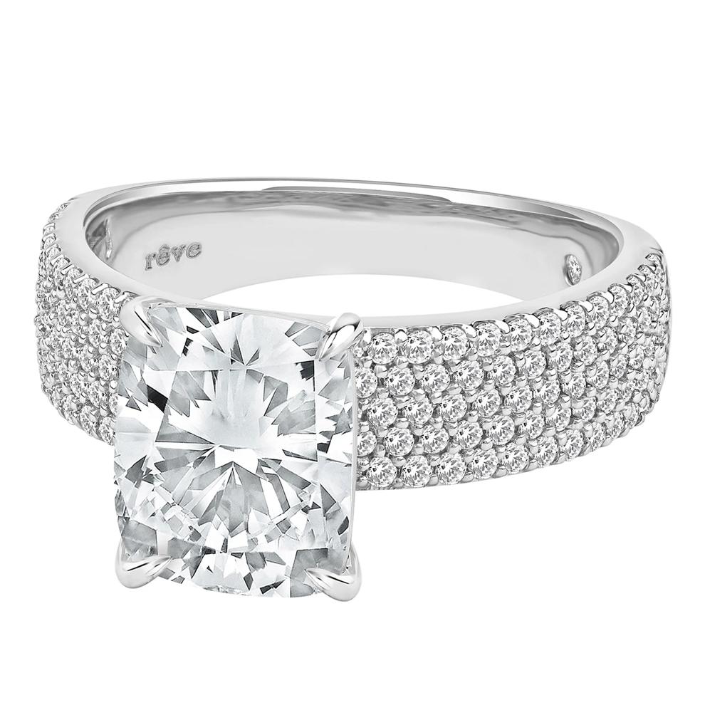 Harper Lab Grown Diamond Engagement Ring in 14K White Gold (3 3/4 ct. tw.) – Image 5 of 5