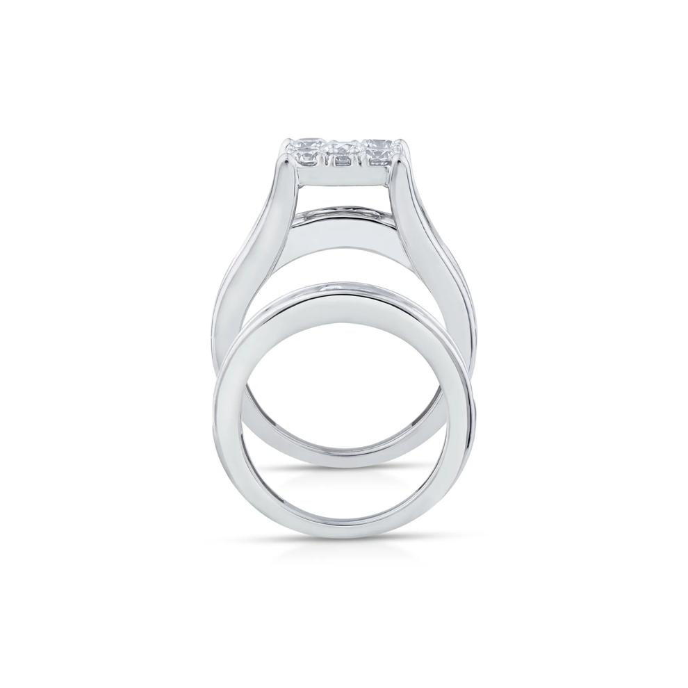 Composite Lab Grown Diamond Engagement Set in 10K White Gold (3 ct. tw.) – Image 2 of 3