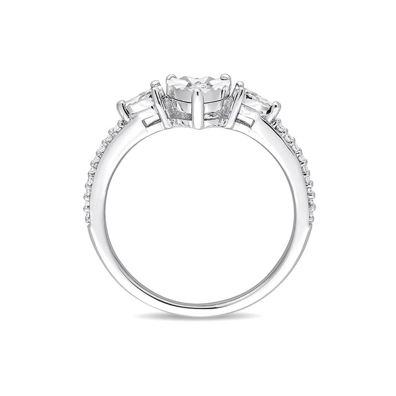1/7 ct. tw. Diamond Promise Ring in Sterling Silver – Image 2 of 5