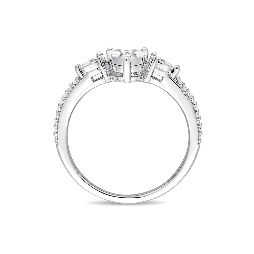 1/7 ct. tw. Diamond Promise Ring in Sterling Silver – Image 2 of 5
