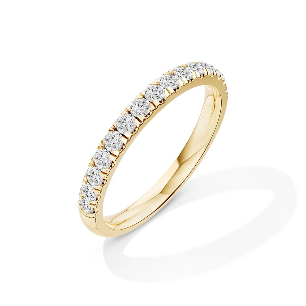 Lab Grown Diamond Emerald-Cut Bridal Set in 14K Yellow Gold (5 ct. tw.) – Image 6 of 6