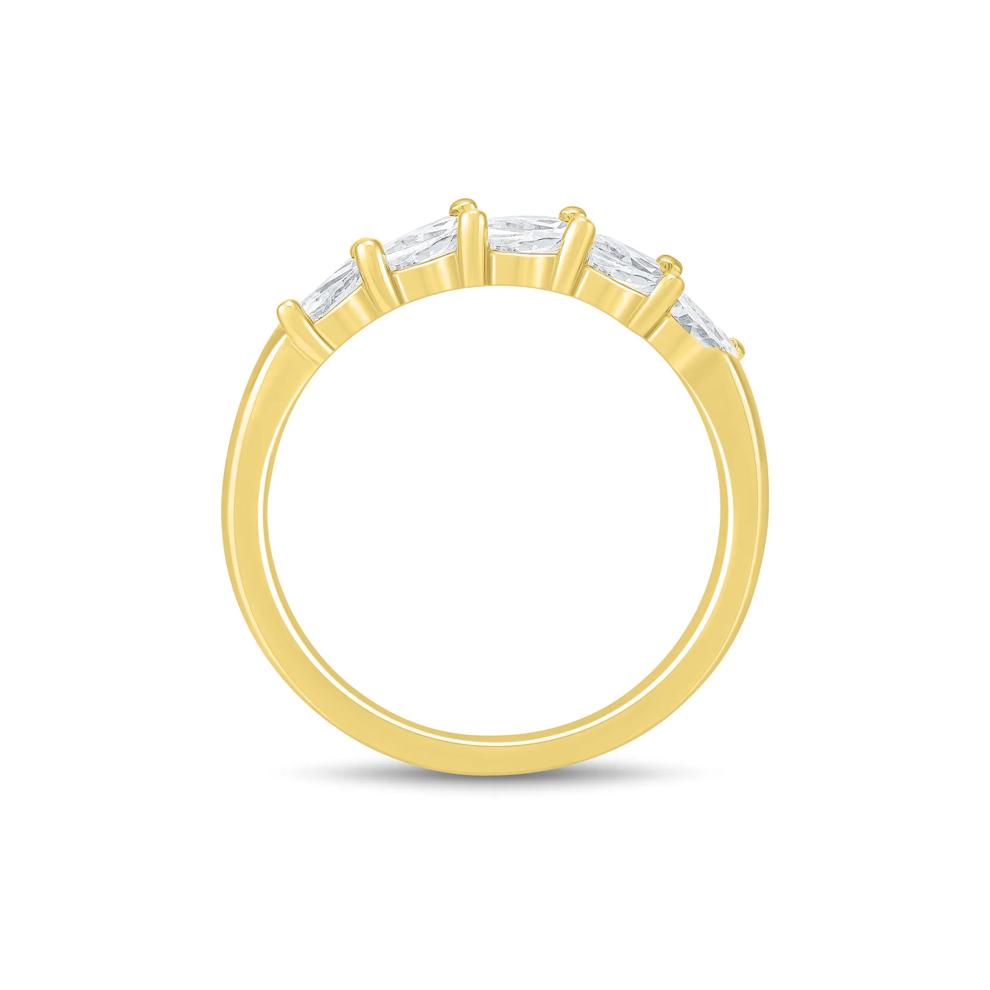 Diamond Marquise Anniversary Band in 18K Yellow Gold (1 1/2 ct. tw.) – Image 3 of 3