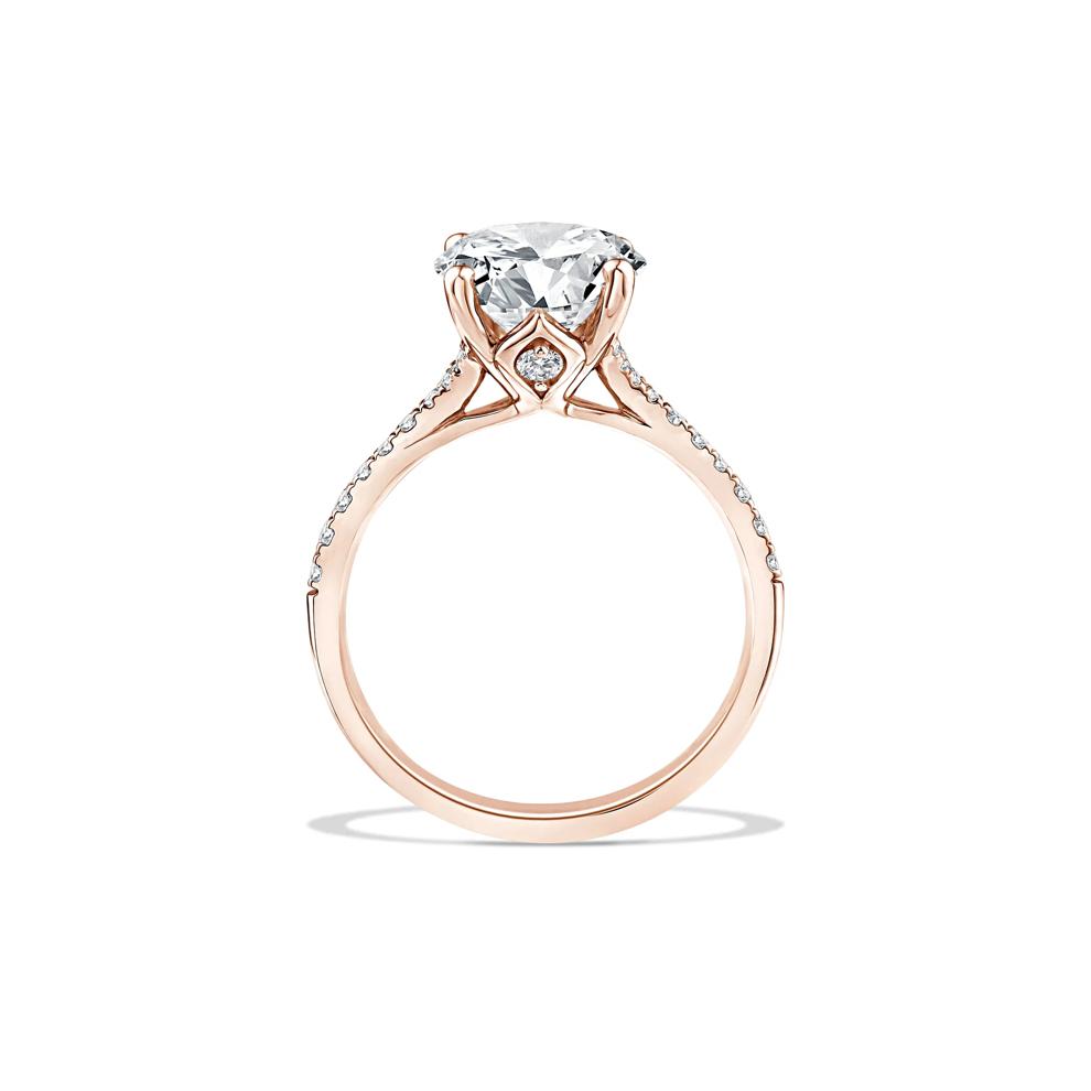 Lab Grown Diamond Engagement Ring in 18K Rose Gold (4 1/4 ct. tw.) – Image 2 of 4