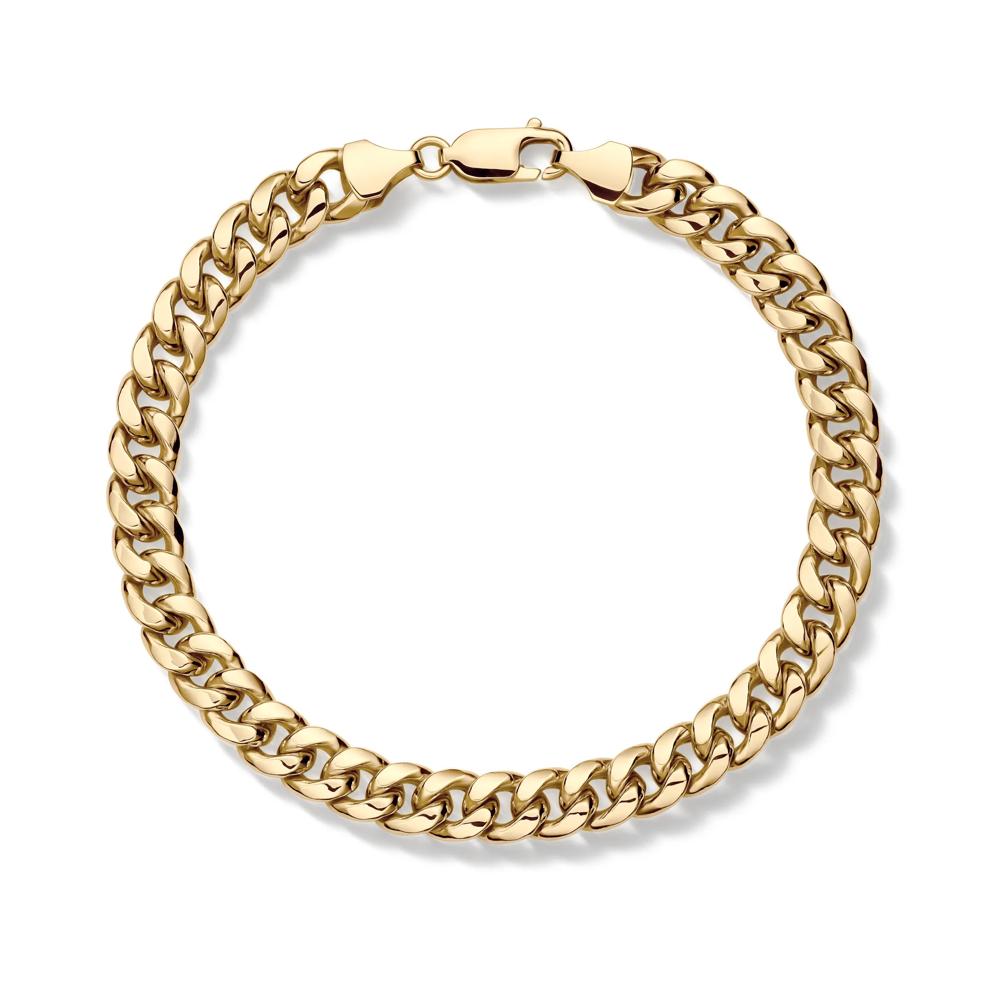 Men's Miami Cuban Link Bracelet in 14K Yellow Gold – Image 2 of 3