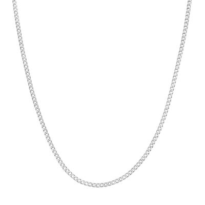 Curb Chain Necklace in Sterling Silver, 18"