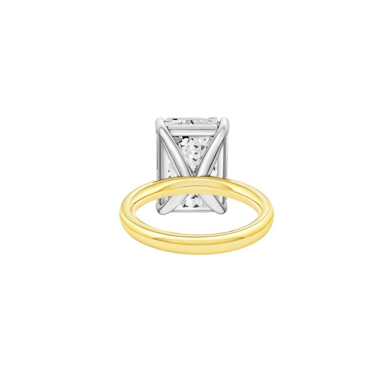 Lab Grown Diamond Emerald-Cut Solitaire Ring in 14K Yellow &amp; White Gold &#40;10 ct.&#41; – Image 4 of 4