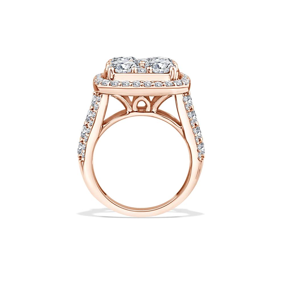 Lab Grown Diamond Halo Center Composite Engagement Ring in 10K Rose Gold (5 ct. tw.) – Image 2 of 4