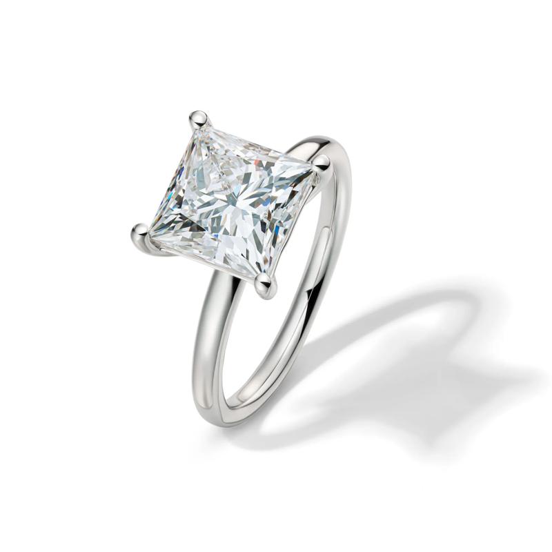 Lab Grown Diamond Princess-Cut Solitaire Engagement Ring in Platinum (4 ct.) – Image 4 of 4