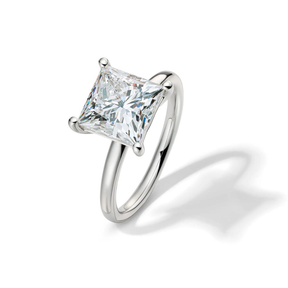 Lab Grown Diamond Princess-Cut Solitaire Engagement Ring in Platinum (4 ct.) – Image 4 of 4