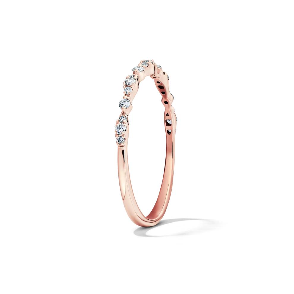 Lab Grown Diamond Stack Band in 10K Rose Gold (1/7 ct. tw.) – Image 3 of 3