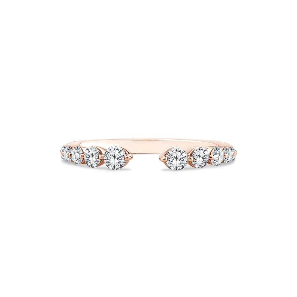 Lab Grown Diamond Open Cuff Anniversary Band in 14K Rose Gold (1/2 ct. tw.) – Image 1 of 4