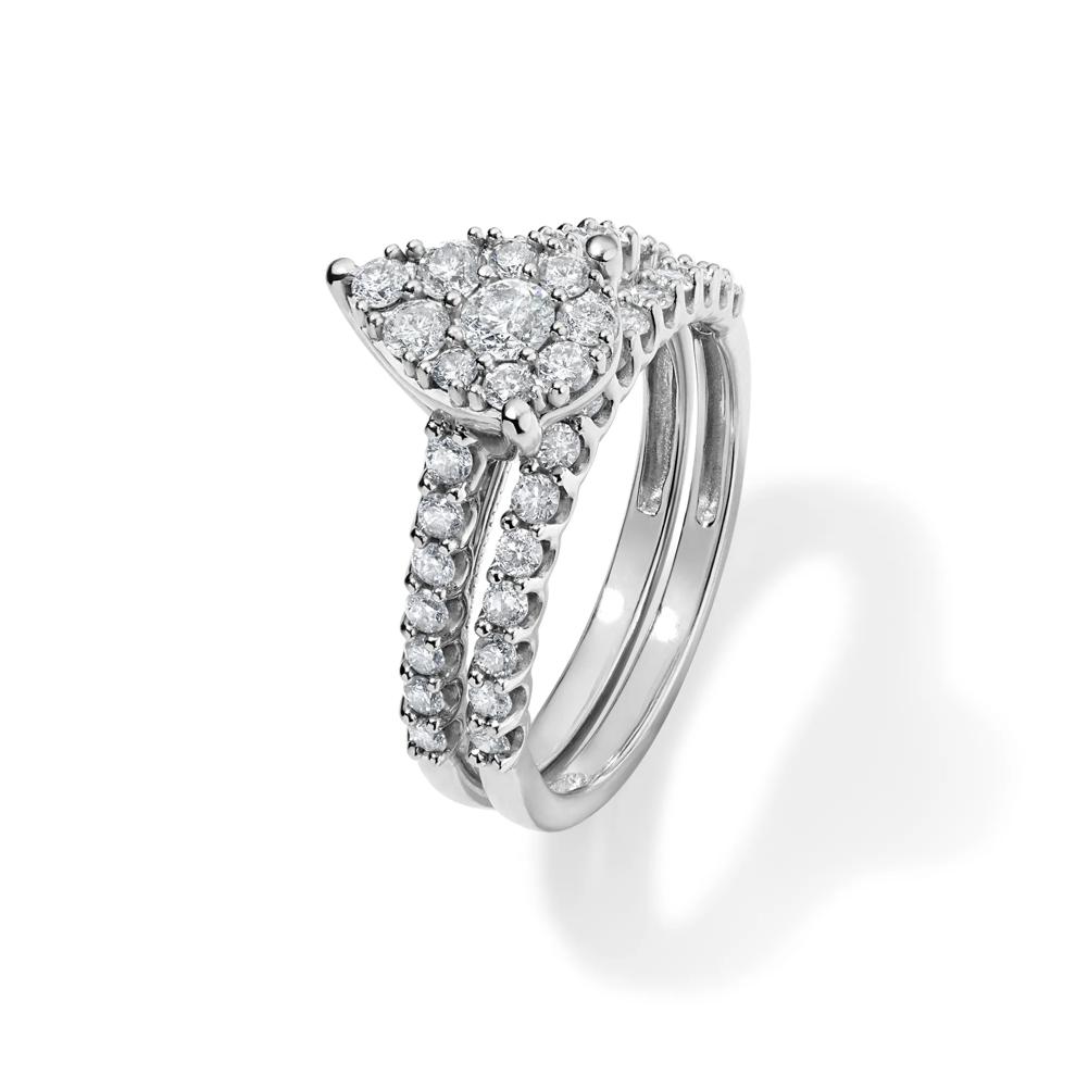 Diamond Pear-Shaped Composite Center Engagement Set in 10K White Gold (1 ct. tw.) – Image 5 of 6