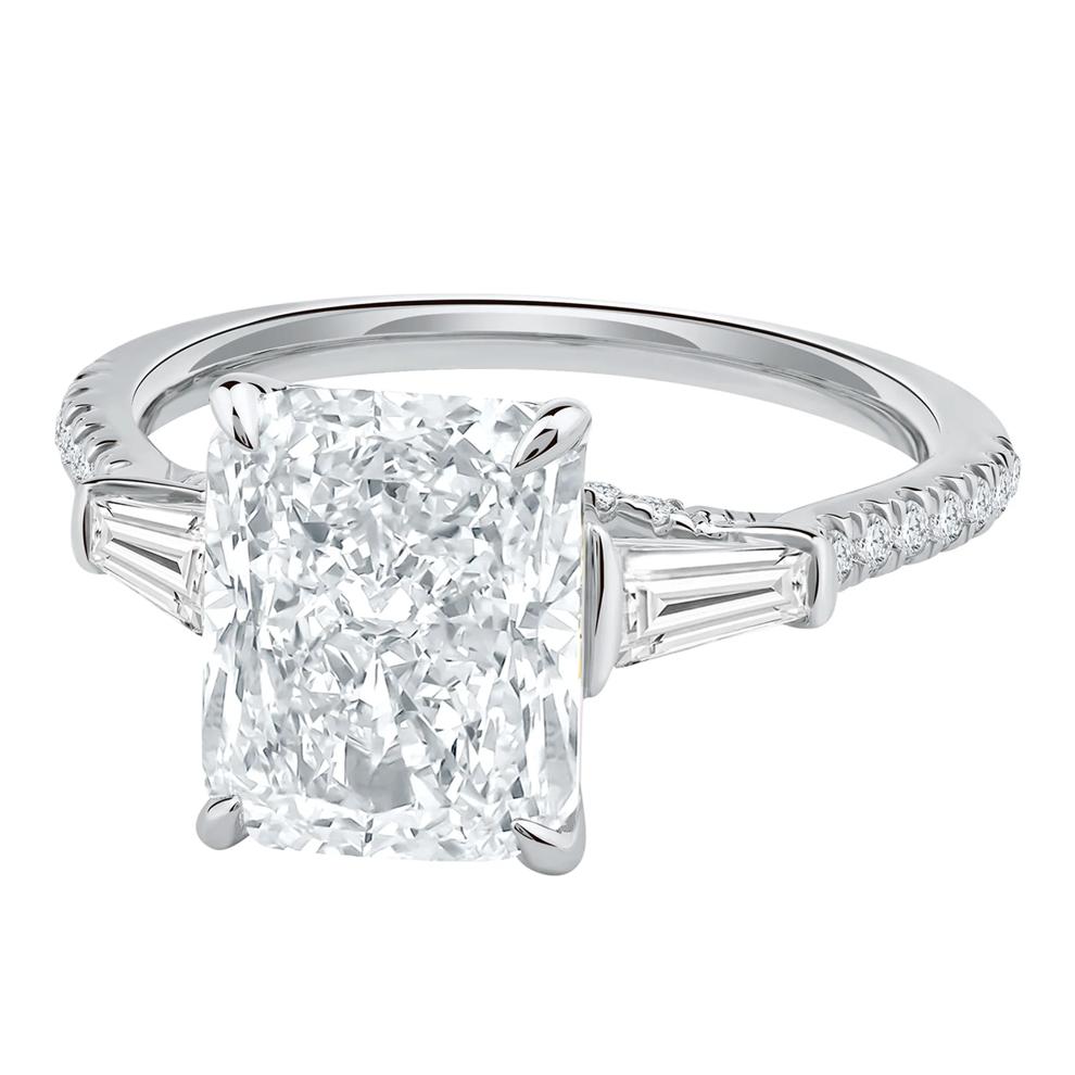 Lab Grown Diamond June Radiant-Cut Engagement Ring in Platinum (3 5/8 ct. tw.) – Image 5 of 5