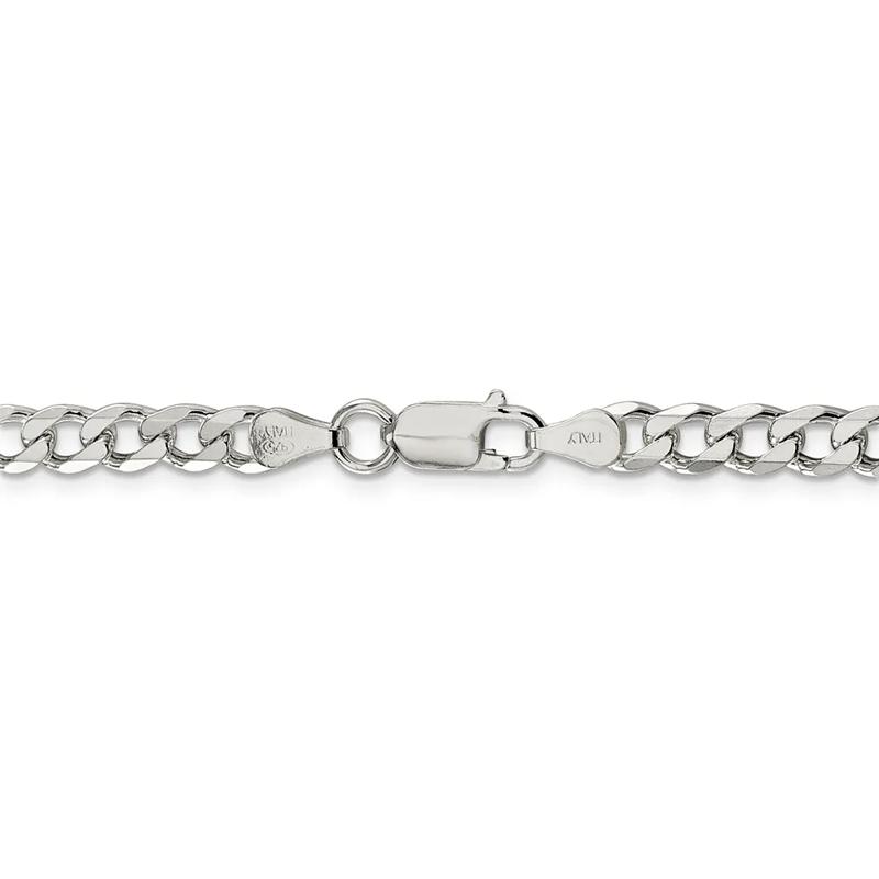 Curb Chain Necklace in Sterling Silver, 24&quot; – Image 3 of 3
