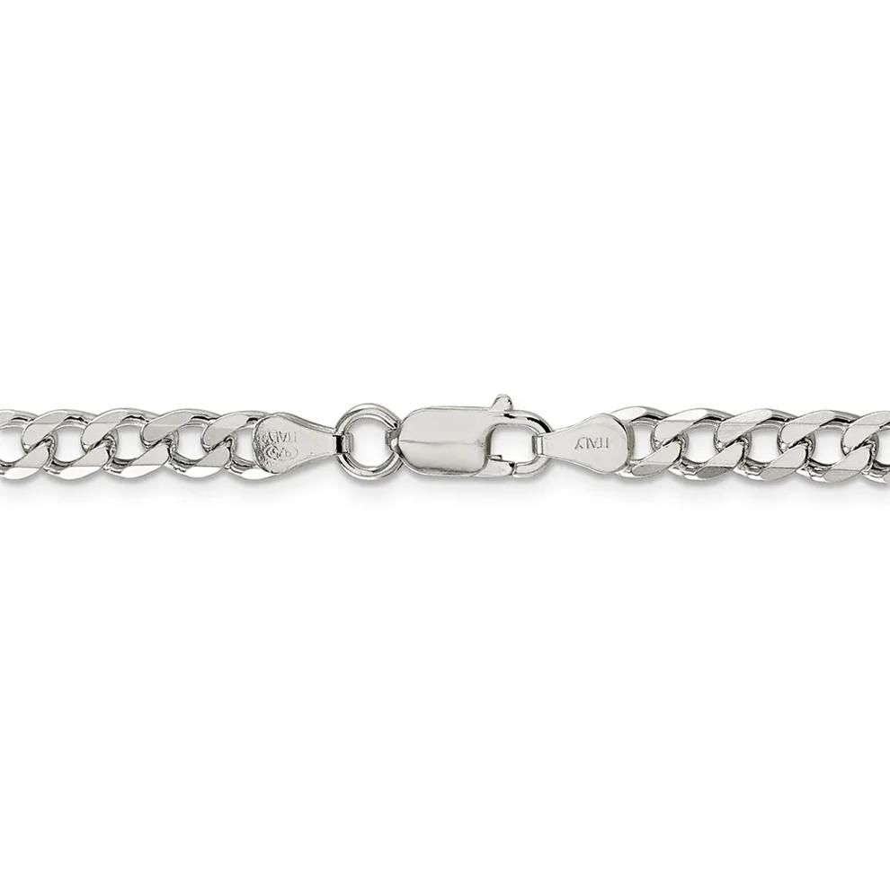 Curb Chain Necklace in Sterling Silver, 24" – Image 3 of 3