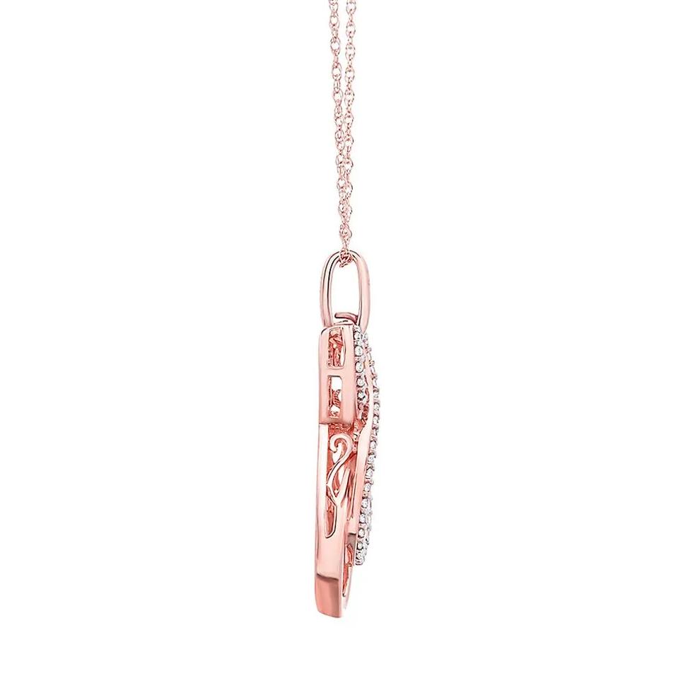 1/10 ct. tw. Diamond Infinity Pendant in 10K Rose Gold – Image 2 of 2