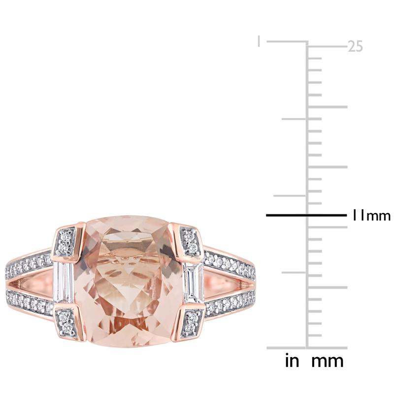 Morganite and Diamond Ring in 14K Rose Gold &#40;1/2 ct. tw.&#41; – Image 7 of 7