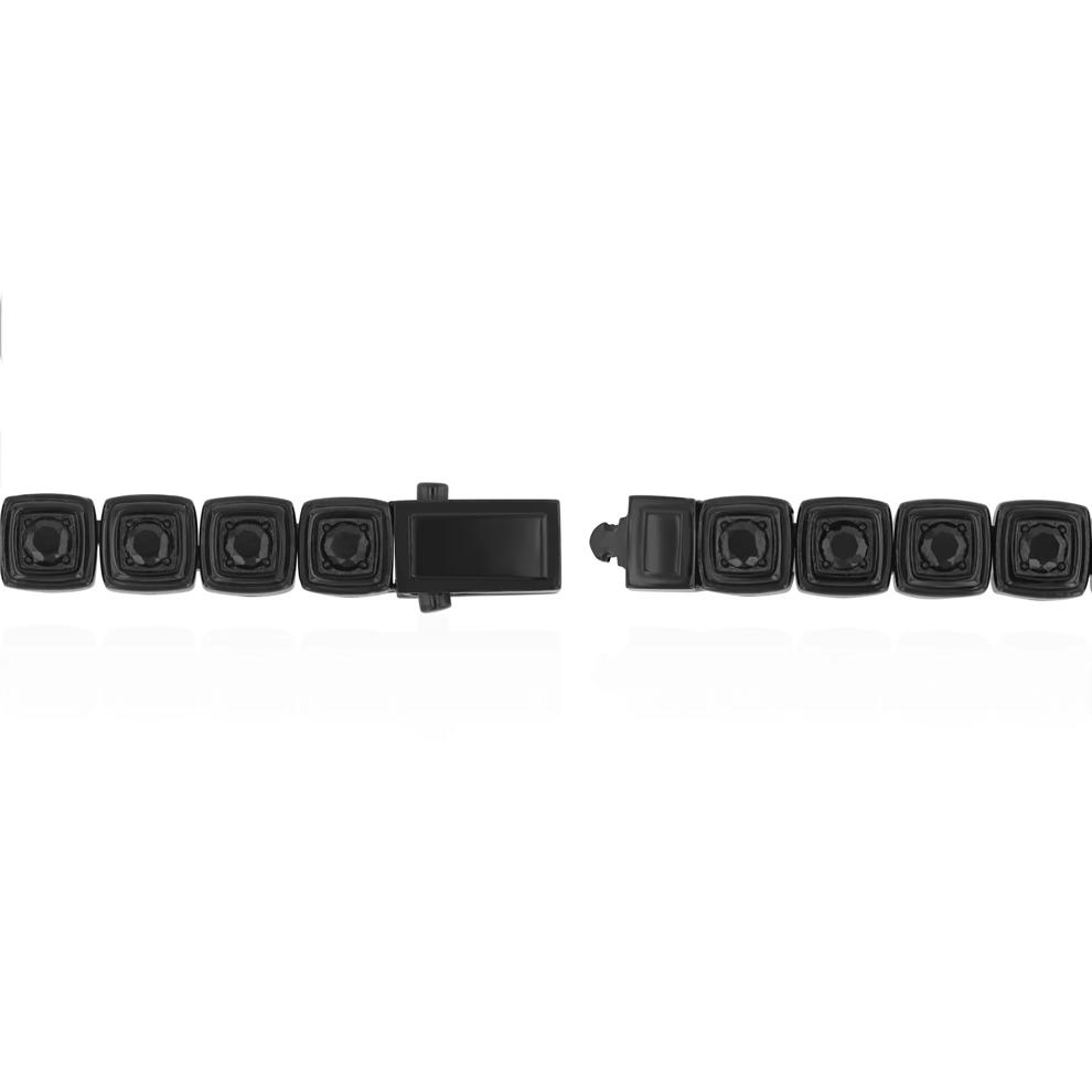 Men's Black Ion Plated Black Spinel Bracelet, 8" in Stainless Steel – Image 3 of 3