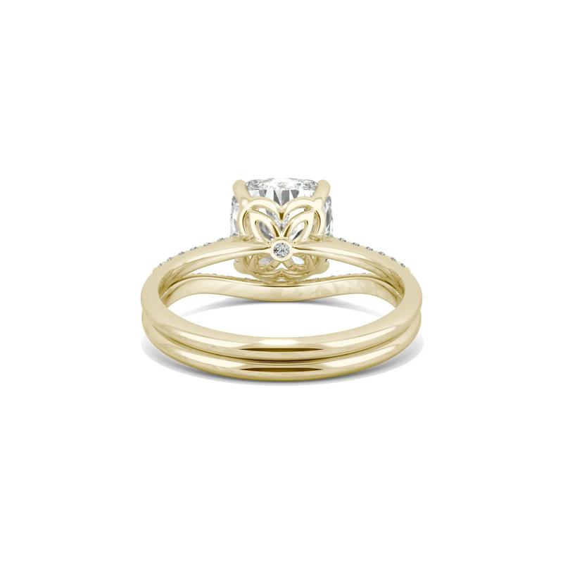 Cushion-Cut Moissanite Ring Set in 14K Yellow Gold &#40;2 5/8 ct. dew&#41; – Image 4 of 6