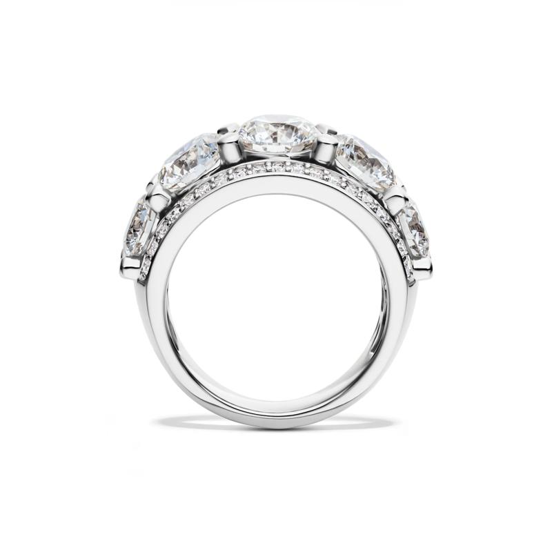 Lab Grown Diamond Multi-Row Anniversary Band in 14K White Gold &#40;6 ct. tw.&#41; – Image 2 of 4