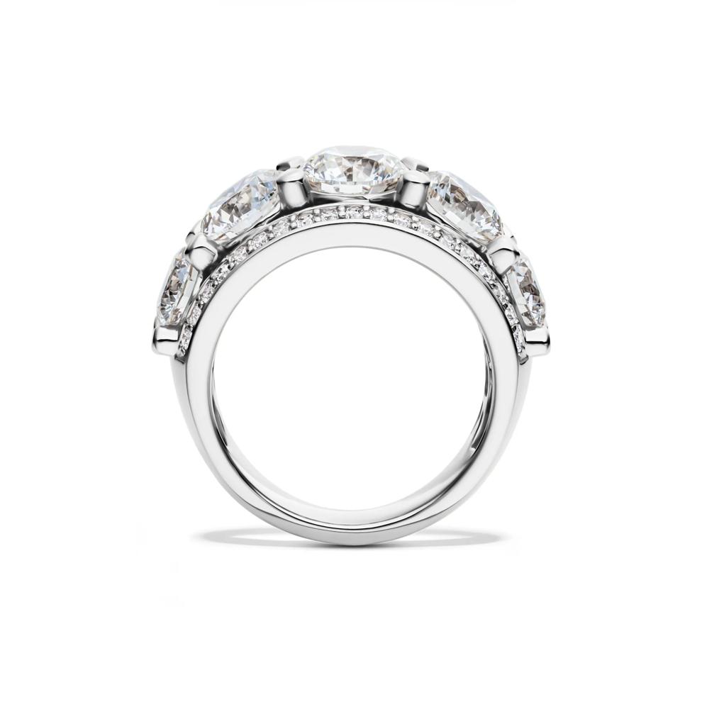 Lab Grown Diamond Multi-Row Anniversary Band in 14K White Gold (6 ct. tw.) – Image 2 of 4