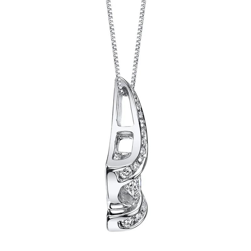 3/8 ct. tw. Diamond Pendant in 14K White Gold – Image 2 of 3