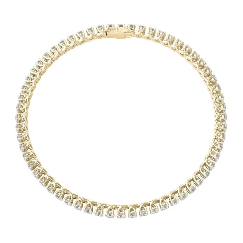 3 ct. tw. Diamond Tennis Bracelet in 10K Yellow Gold – Image 3 of 3