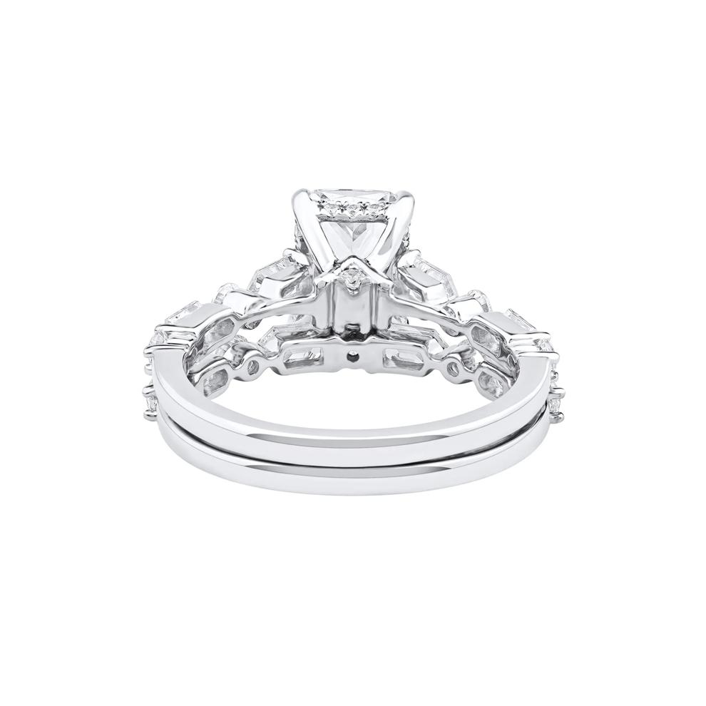 Elora Lab Grown Diamond Engagement Ring Set in 14K White Gold (3 1/2 ct. tw.) – Image 4 of 5