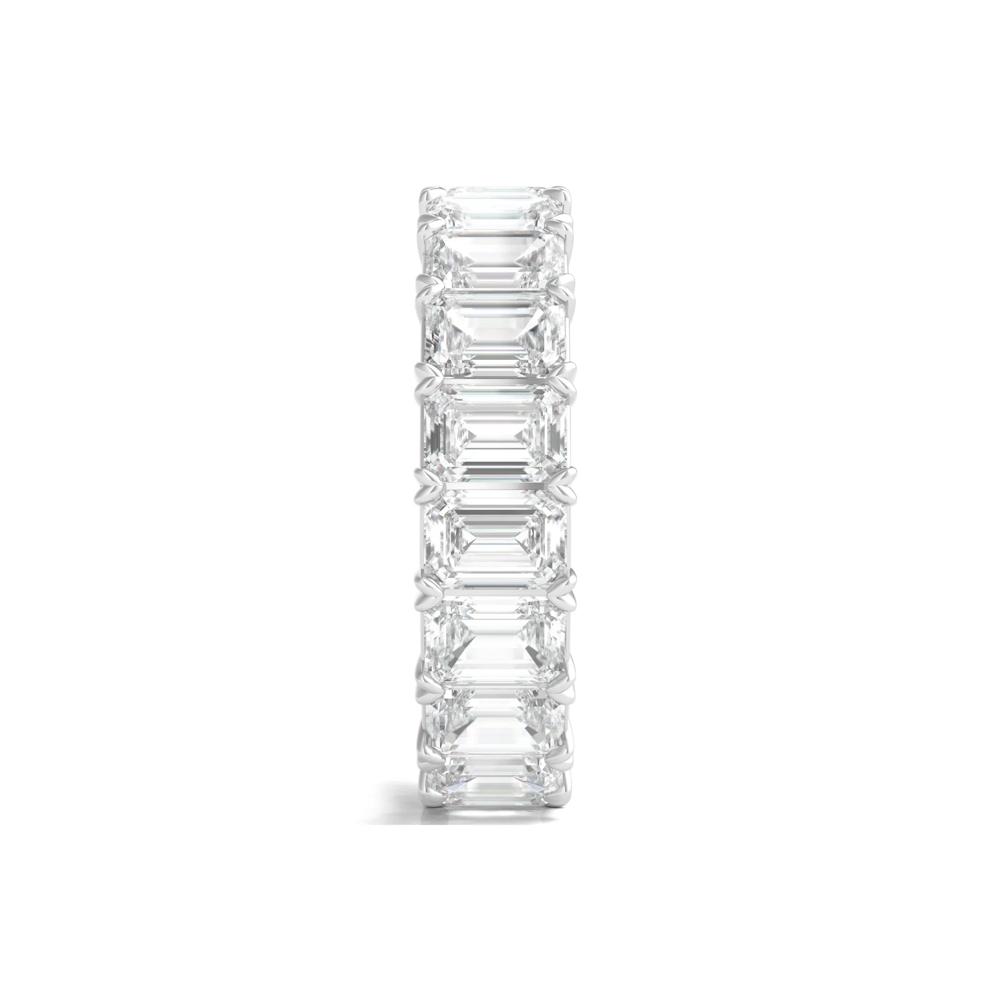 Lab Grown Emerald-Cut Diamond Eternity Band in 14K White Gold (7 ct. tw.) – Image 3 of 3