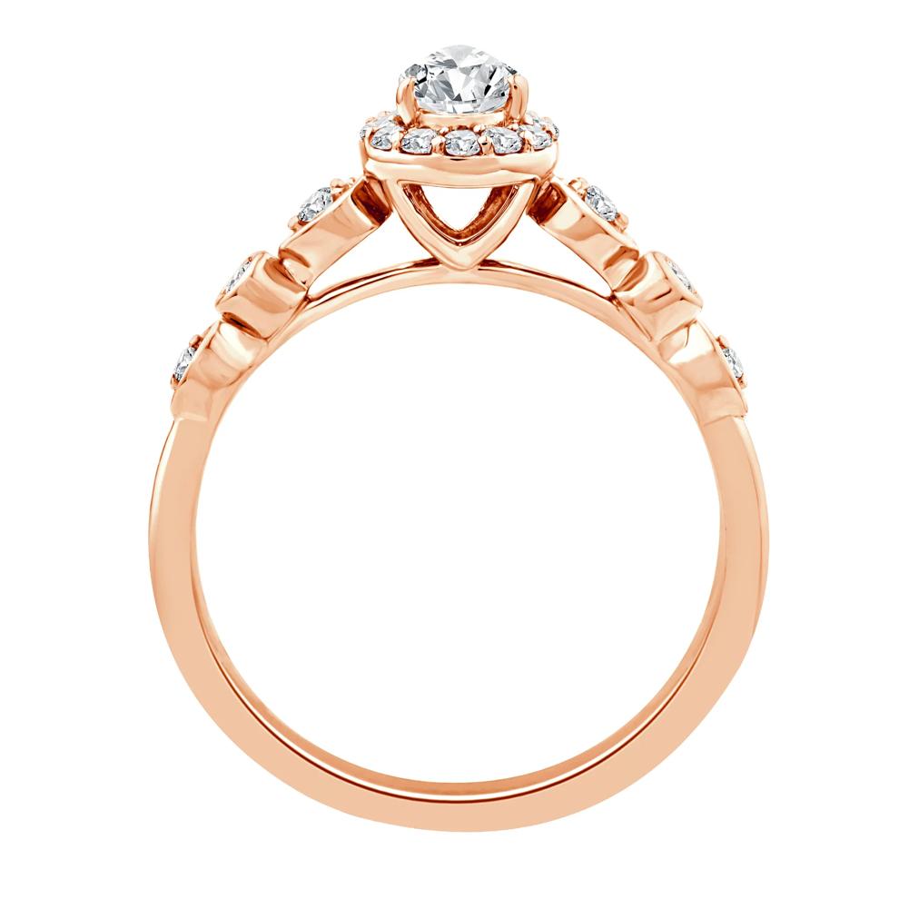 Lab Grown Diamond Pear Promise Ring in 10K Rose Gold (1/2 ct. tw.) – Image 2 of 3