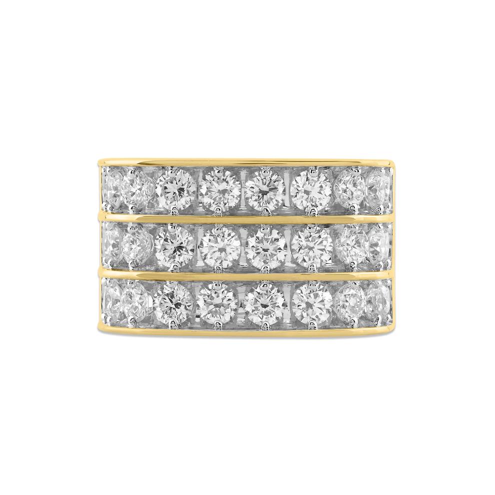 Men's Lab Grown Diamond Multi-Row Band in 10K Yellow Gold (4 ct. tw.) – Image 1 of 4