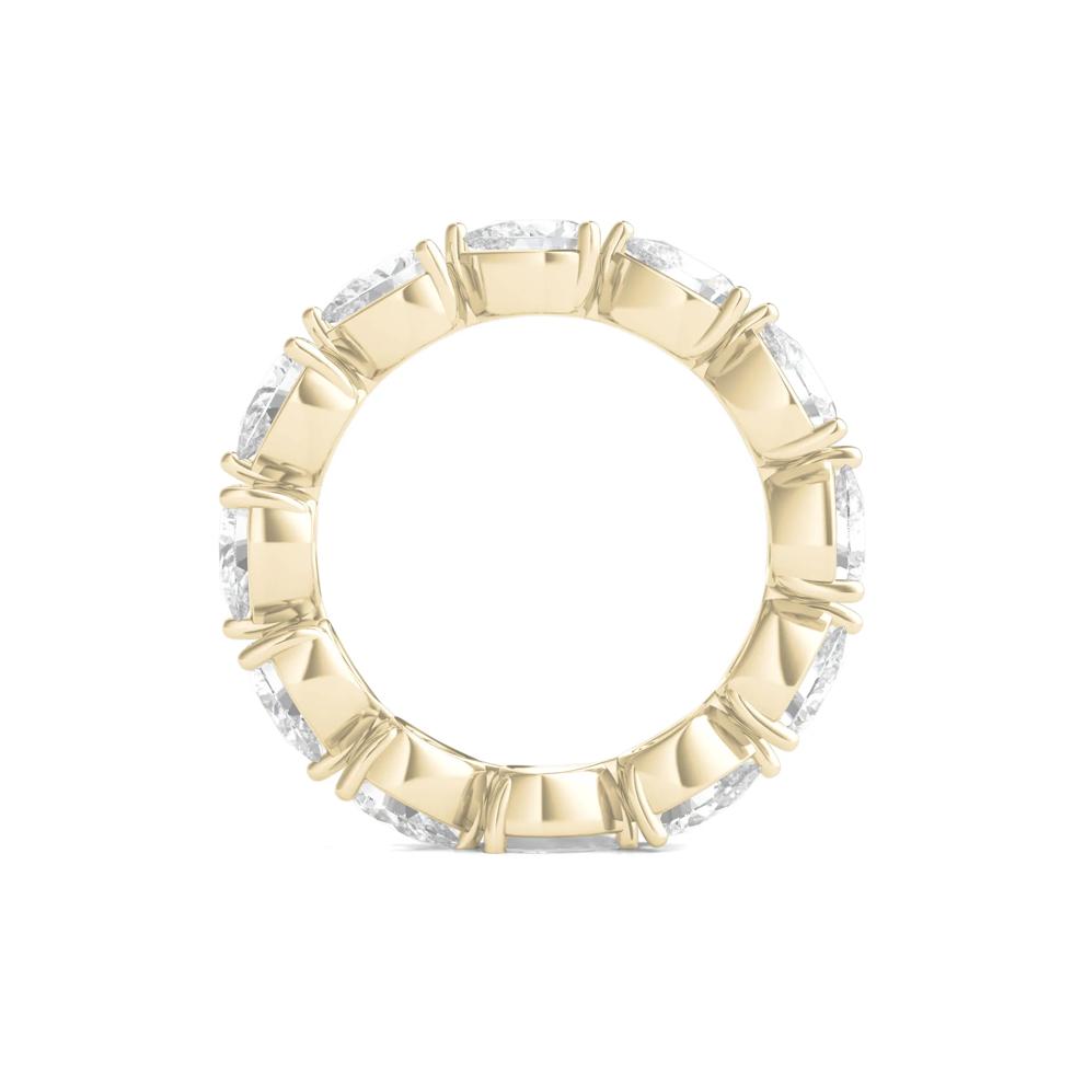Pear-Cut Lab Grown Diamond Eternity Band in 14k Yellow Gold (4 ct. tw.) – Image 2 of 3