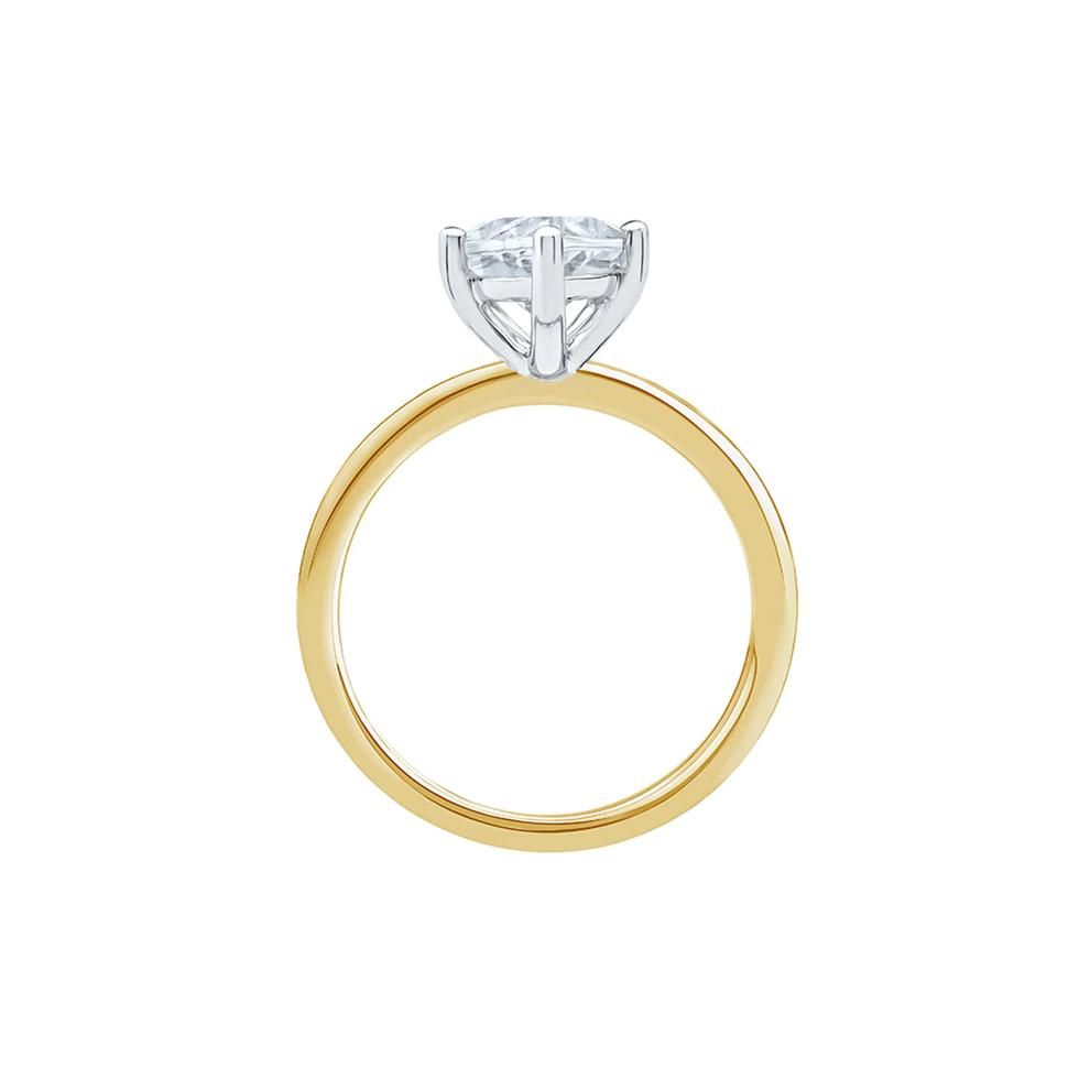 Lab Grown Diamond Pear-Shaped Solitaire Engagement Ring in 14k Yellow Gold (3 ct.) – Image 2 of 4