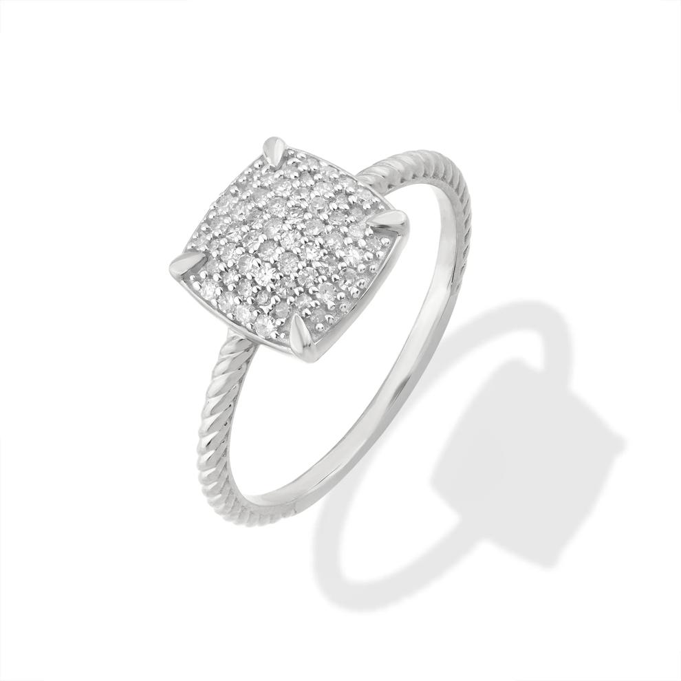 Diamond Ring in Sterling Silver (1/5 ct. tw.) – Image 4 of 4