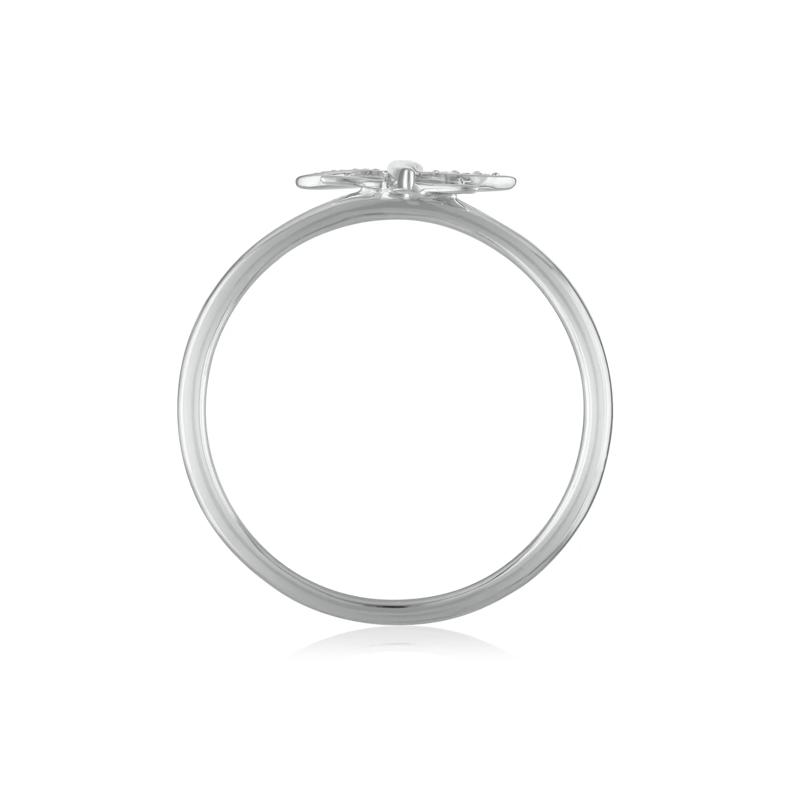 Diamond Accent Dragonfly Ring in 10K White Gold – Image 2 of 3