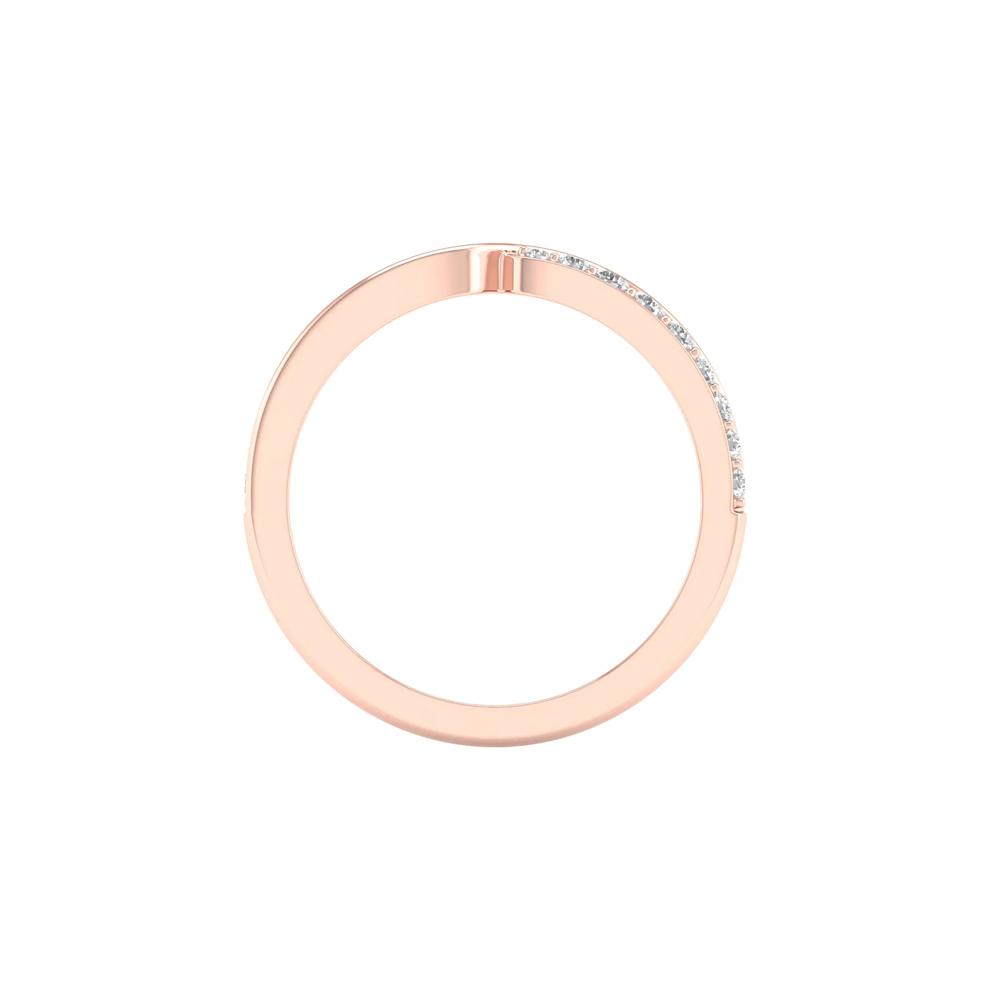 Pinched Diamond Stack Band in 10K Rose Gold (1/4 ct. tw.) – Image 2 of 4