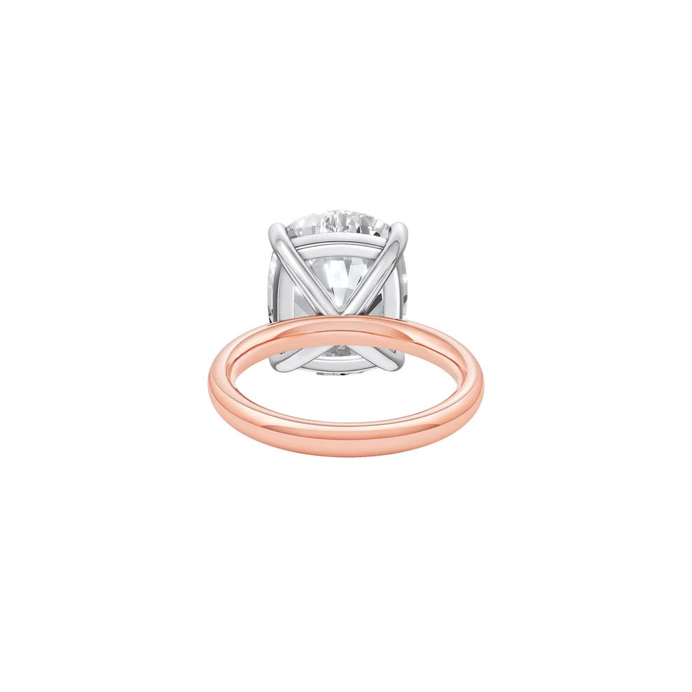 Lab Grown Diamond Elongated Cushion-Cut Engagement Ring in 14K Rose and White Gold (7 ct. tw.) – Image 4 of 4